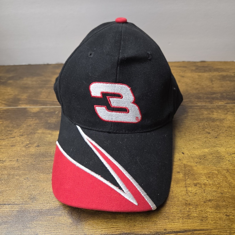 Vintage Dale Earnhardt #3 Winners Circle Strapback Hat Black Red Signature Cap